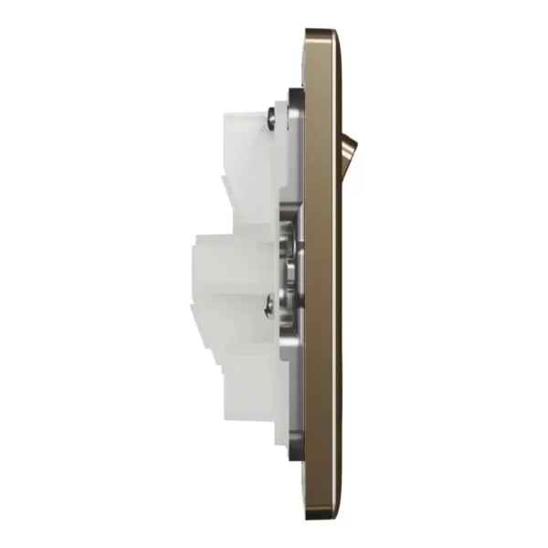Schneider Switched socket, Unica X, 13A, 250V, 1 gang, 2 pole, Antique Bronze ,NUX15D_AB - Image 5