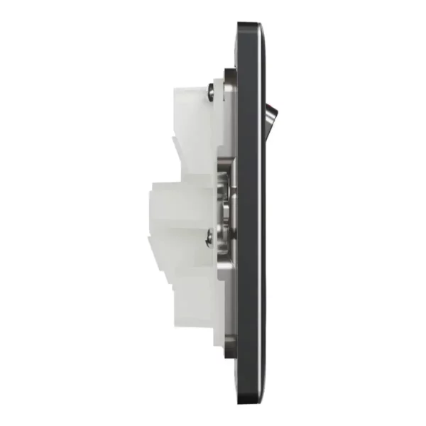 Schneider Switched socket, Unica X, 13A, 250V, 1 gang, 2 pole, Dark Grey ,NUX15D_DG - Image 5