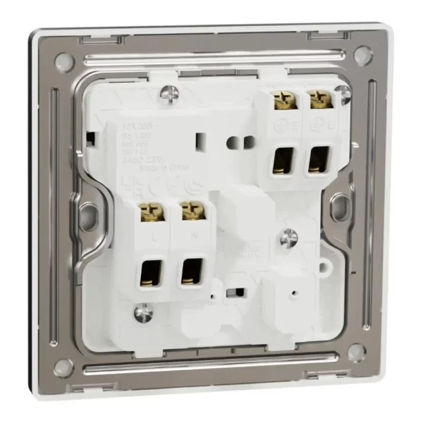 Schneider Switched socket, Unica X, 13A, 250V, 1 gang, 2 pole,Jet Black ,NUX15D_JB - Image 8