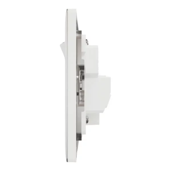 Schneider Switched socket, Unica X, 13A, 250V, 1 gang, 2 pole, Painted White ,NUX15D_PW - Image 4