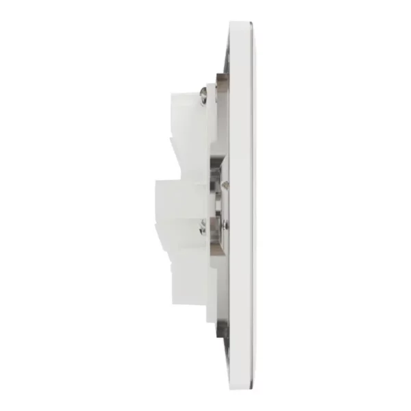 Schneider Switched socket, Unica X, 13A, 250V, 1 gang, 2 pole, Painted White ,NUX15D_PW - Image 5