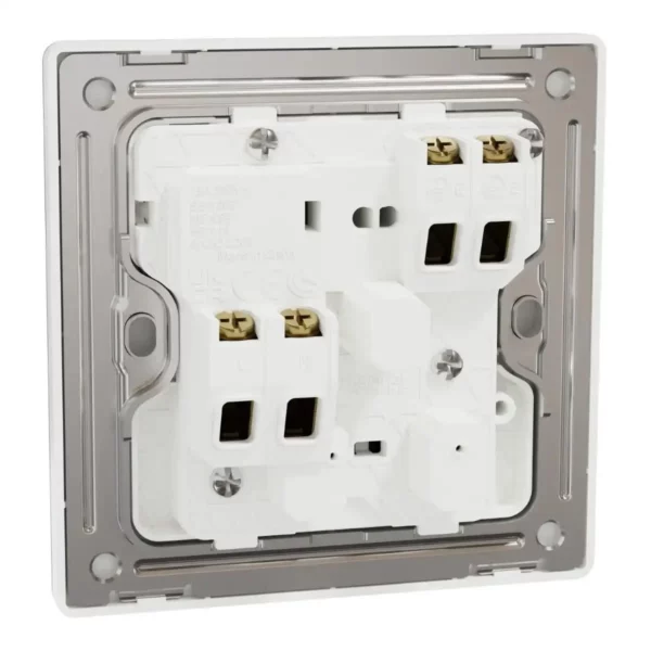 Schneider Switched socket, Unica X, 13A, 250V, 1 gang, 2 pole, Painted White ,NUX15D_PW - Image 8