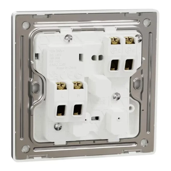 Schneider Switched socket, Unica X, 13A, 250V, 1 gang, 2 pole, Stainless Steel ,NUX15D_SS - Image 8