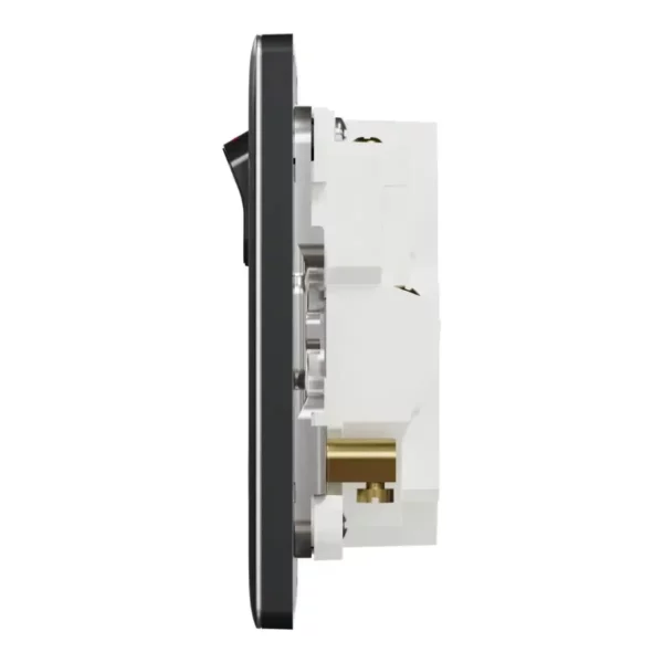 Schneider Switched socket with USB, Unica X, 13A, 250V, 2 pole, type A+C, 21W, Dark Grey, NUX15DACQUS_DG - Image 4