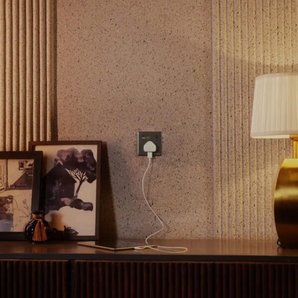 Schneider Switched socket with USB, Unica X, 13A, 250V, 2 pole, type A+C, 21W, Dark Grey, NUX15DACQUS_DG - Image 9