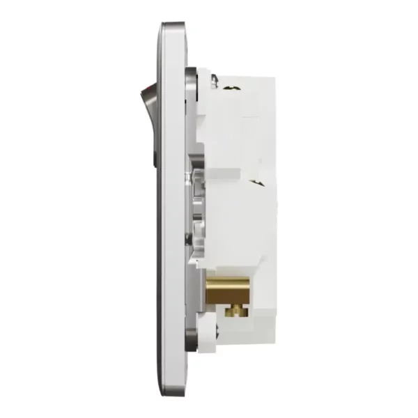 Schneider Switched socket with USB, Unica X, 13A, 250V, 2 pole, type A+C, 21W, Stainless Steel, NUX15DACQUS_SS - Image 4