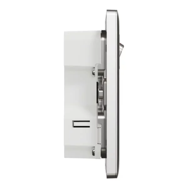 Schneider Switched socket with USB, Unica X, 13A, 250V, 2 pole, type A+C, 21W, Stainless Steel, NUX15DACQUS_SS - Image 5