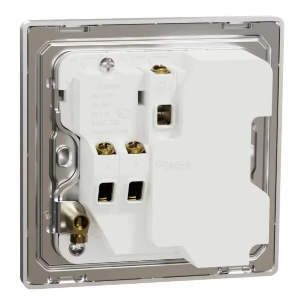 Schneider Switched socket with USB, Unica X, 13A, 250V, 2 pole, type A+C, 21W, Stainless Steel, NUX15DACQUS_SS - Image 8