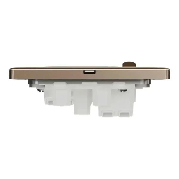 Schneider Switched socket, Unica X, 13A, 250V, 1 gang, 2 pole, with LED, Dark Bronze, NUX15DN_DB - Image 7