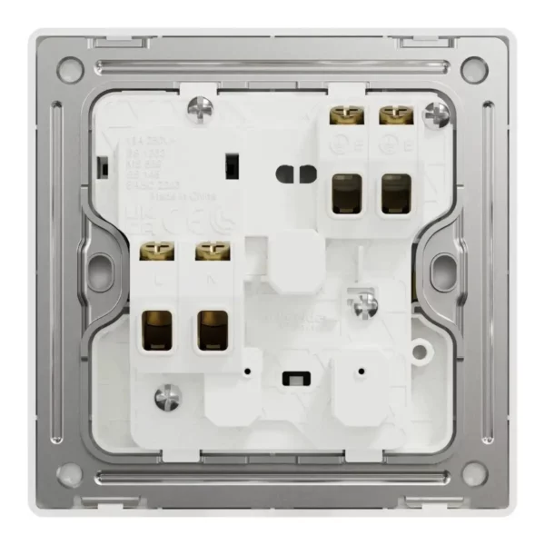 Schneider Switched socket, Unica X, 13A, 250V, 1 gang, 2 pole, with LED,Jet Black ,NUX15DN_JB - Image 3