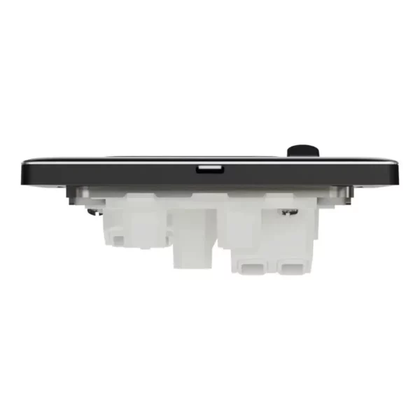 Schneider Switched socket, Unica X, 13A, 250V, 1 gang, 2 pole, with LED,Jet Black ,NUX15DN_JB - Image 7