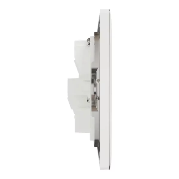 Schneider Switched socket, Unica X, 13A, 250V, 1 gang, 2 pole, with LED, Painted White ,NUX15DN_PW - Image 5