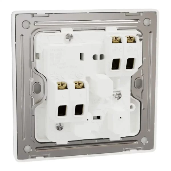 Schneider Switched socket, Unica X, 13A, 250V, 1 gang, 2 pole, with LED, Painted White ,NUX15DN_PW - Image 8