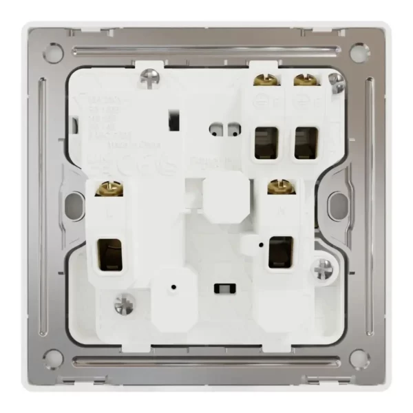Schneider Switched socket, Unica X, 13A, 250V, 1 gang, with LED, Painted White ,NUX15N_PW - Image 3