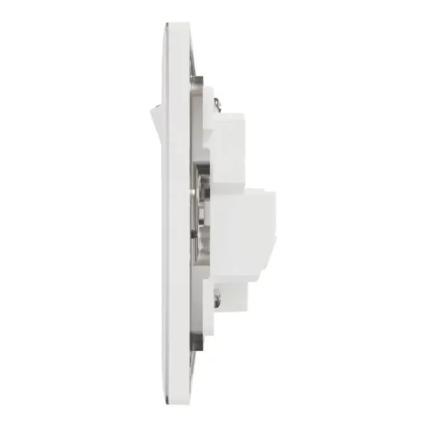 Schneider Switched socket, Unica X, 13A, 250V, 1 gang, with LED, Painted White ,NUX15N_PW - Image 4