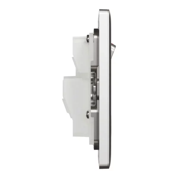 Schneider Switched socket, Unica X, 13A, 250V, 1 gang, with LED, Stainless Steel ,NUX15N_SS - Image 5