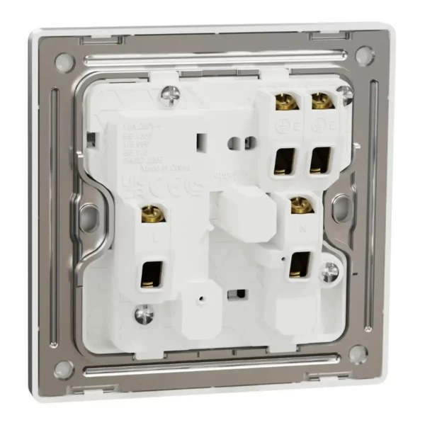 Schneider Switched socket, Unica X, 13A, 250V, 1 gang, with LED, Stainless Steel ,NUX15N_SS - Image 8