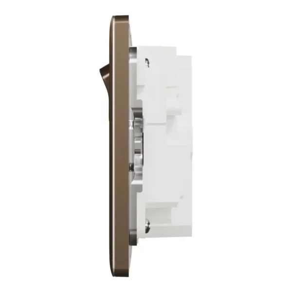 Schneider Switched socket with USB, Unica X, 13A, 250V, 2 pole, type A+C, 21W, Dark Bronze, NUX25DACQUS_DB - Image 4