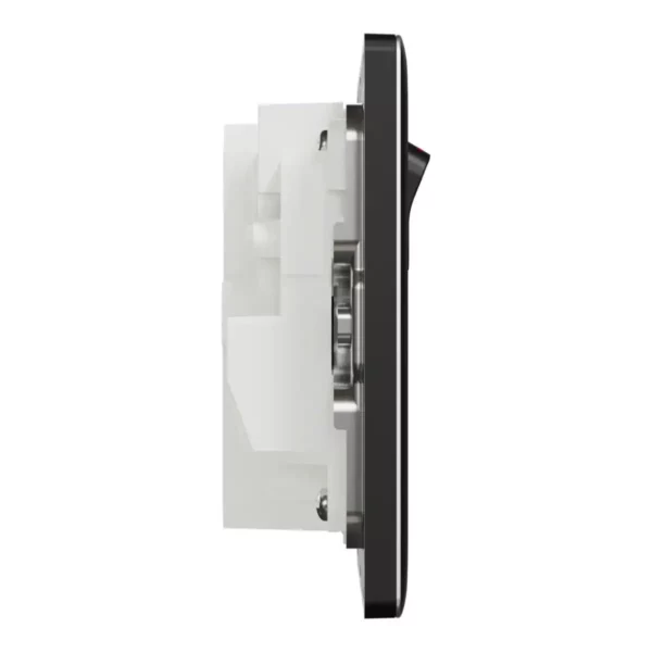 Schneider Switched socket with USB, Unica X, 13A, 250V, 2 pole, type A+C, 21W,Jet Black ,NUX25DACQUS_JB - Image 5