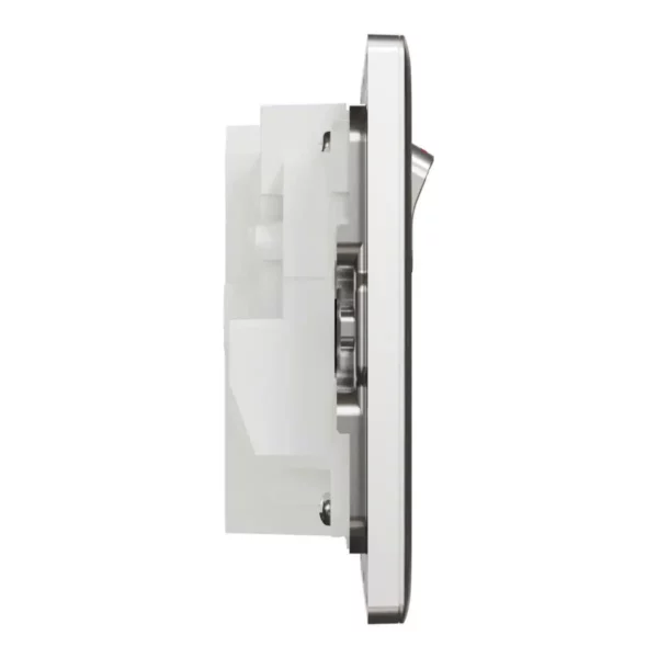 Schneider Switched socket with USB, Unica X, 13A, 250V, 2 pole, type A+C, 21W, Stainless Steel, NUX25DACQUS_SS - Image 5