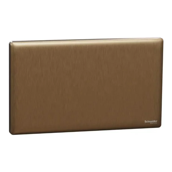 Schneider Blank plate, Unica X, 2 gangs, matt, Dark Bronze ,NUX30TX_DB