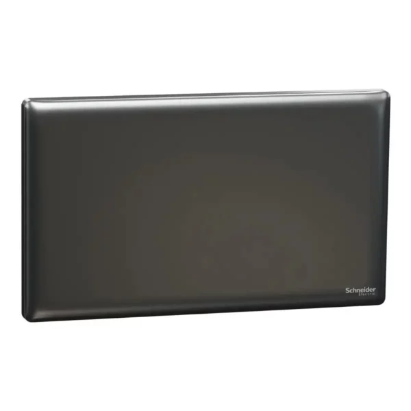 Schneider Blank plate, Unica X, 2 gangs, matt, Dark Grey ,NUX30TX_DG