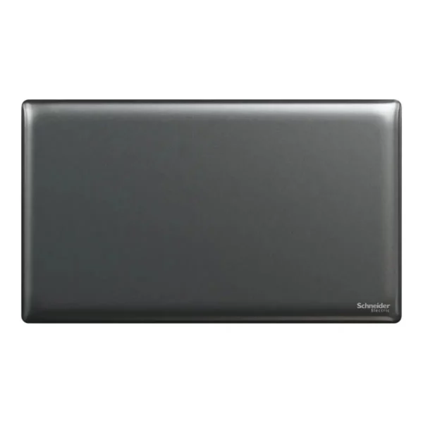 Schneider Blank plate, Unica X, 2 gangs, matt, Dark Grey ,NUX30TX_DG - Image 2