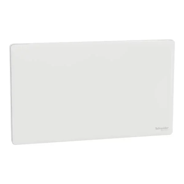 Schneider Blank plate, Unica X, 2 gangs, matt, Painted White ,NUX30TX_PW