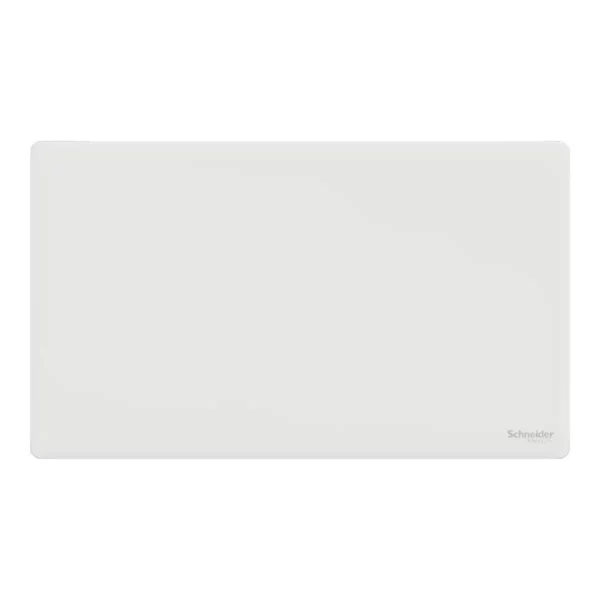 Schneider Blank plate, Unica X, 2 gangs, matt, Painted White ,NUX30TX_PW - Image 2