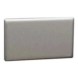 Schneider Blank plate, Unica X, 2 gangs, matt, Stainless Steel ,NUX30TX_SS
