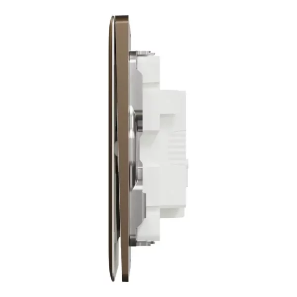 Schneider Bell press switch, Unica X, 10A, 250V, 1 gang, Dark Bronze ,NUX31_BP_DB - Image 4