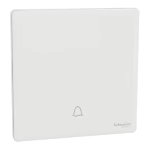Schneider Bell press switch, Unica X, 10A, 250V, 1 gang, Painted White ,NUX31_BP_PW