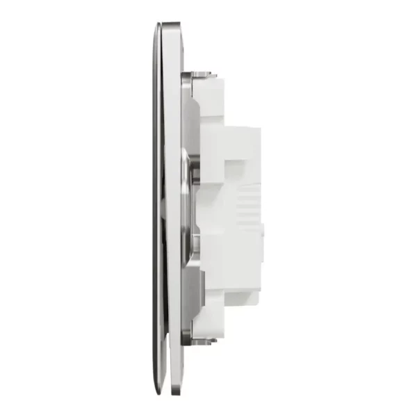 Schneider Bell press switch, Unica X, 10A, 250V, 1 gang, Stainless Steel ,NUX31_BP_SS - Image 4