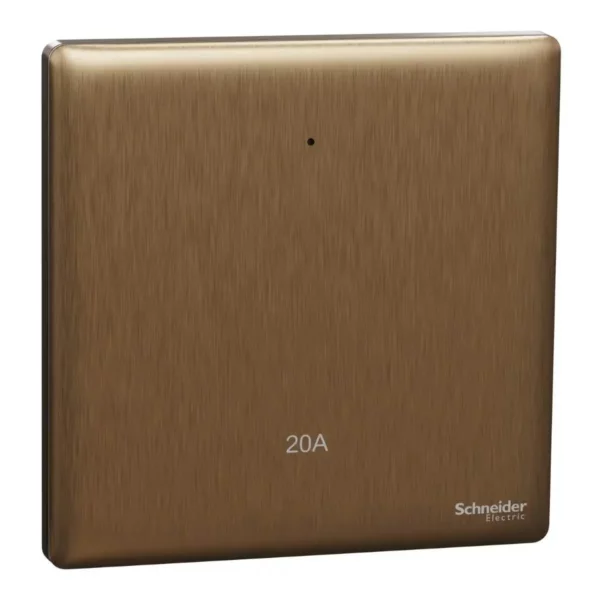 Schneider Switch, Unica X, 2 way, 20A, 250V, 1 gang, 2 pole, with LED, Dark Bronze, NUX31D20N_2_DB