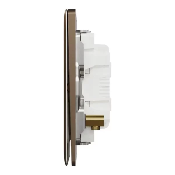 Schneider Switch, Unica X, 2 way, 20A, 250V, 1 gang, 2 pole, with LED, Dark Bronze, NUX31D20N_2_DB - Image 4