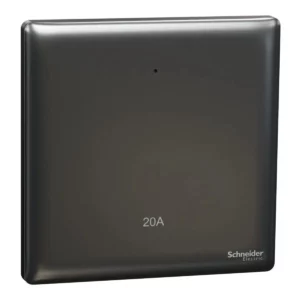 Schneider Switch, Unica X, 2 way, 20A, 250V, 1 gang, 2 pole, with LED, Dark Grey ,NUX31D20N_2_DG