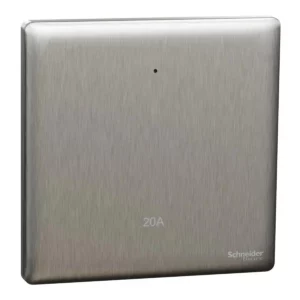 Schneider Switch, Unica X, 2 way, 20A, 250V, 1 gang, 2 pole, with LED, Stainless Steel ,NUX31D20N_2_SS