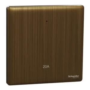 Schneider Switch, Unica X, 20A, 250V, 1 gang, 2 pole, with LED, Antique Bronze, NUX31D20N_AB