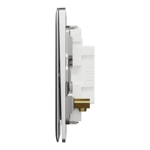 Schneider Switch, Unica X, 20A, 250V, 1 gang, 2 pole, with LED, Stainless Steel, NUX31D20N_SS - Image 4