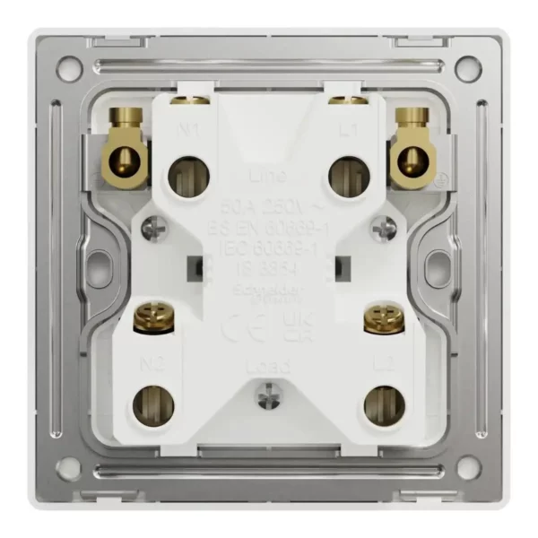 Schneider Switch, Unica X, 32A, 250V, 1 gang, 2 pole, with LED, Dark Grey ,NUX31D32N_DG - Image 3