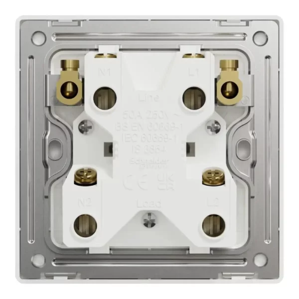 Schneider Switch, Unica X, 50A, 250V, 1 gang, 2 pole, with LED, Dark Bronze, NUX31D50N_DB - Image 3