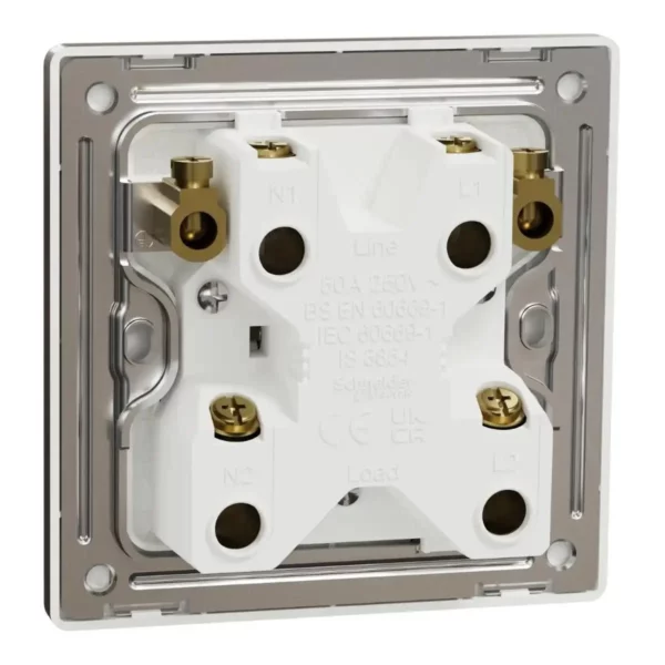 Schneider Switch, Unica X, 50A, 250V, 1 gang, 2 pole, with LED, Dark Bronze, NUX31D50N_DB - Image 8