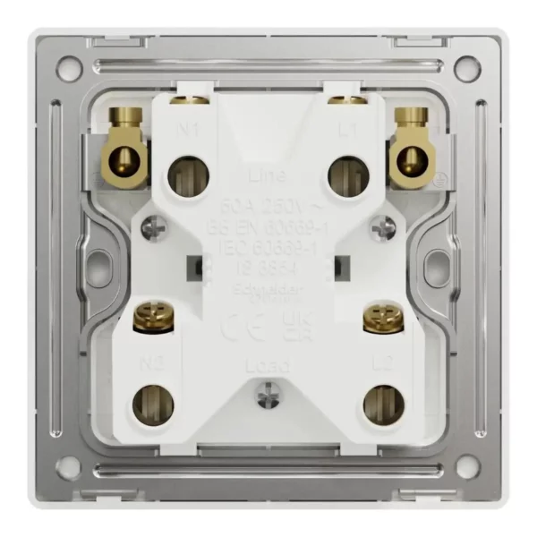 Schneider Switch, Unica X, 50A, 250V, 1 gang, 2 pole, with LED, Dark Grey, NUX31D50N_DG - Image 3