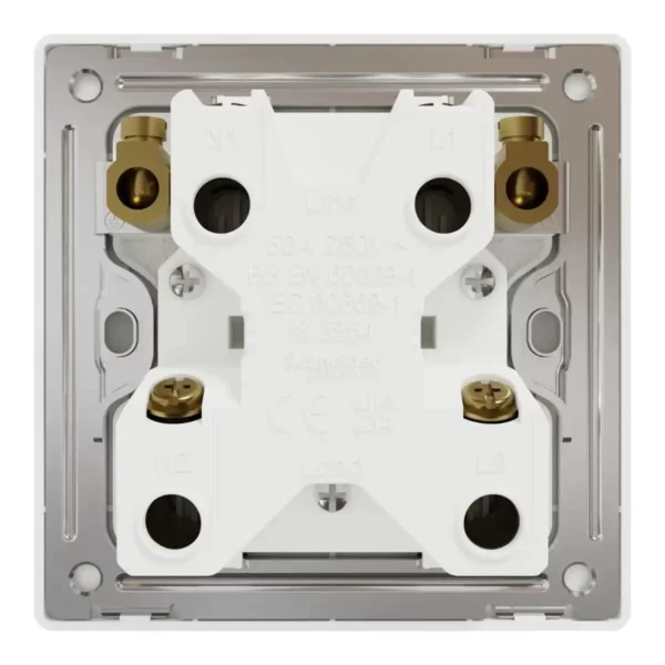 Schneider Switch, Unica X, 50A, 250V, 1 gang, 2 pole, with LED, Painted White ,NUX31D50N_PW - Image 3