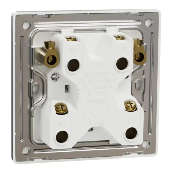Schneider Switch, Unica X, 50A, 250V, 1 gang, 2 pole, with LED, Stainless Steel ,NUX31D50N_SS - Image 8