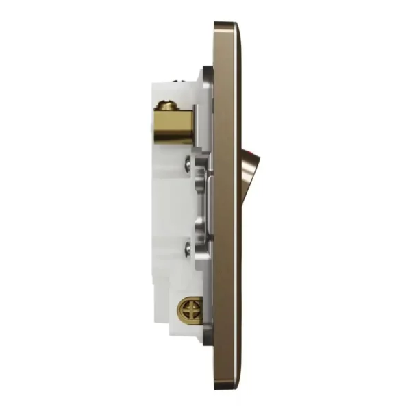 Schneider Fuse connection unit, Unica X, 13A, 250V, 1 gang, 2 pole, with flex outlet, Antique Bronze, NUX31DFSG_AB - Image 5