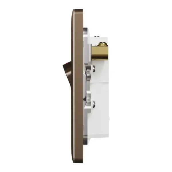 Schneider Fuse connection unit, Unica X, 13A, 250V, 1 gang, 2 pole, with flex outlet, Dark Bronze ,NUX31DFSG_DB - Image 4