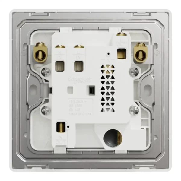 Schneider Fuse connection unit, Unica X, 13A, 250V, 1 gang, 2 pole, with flex outlet, Dark Grey ,NUX31DFSG_DG - Image 3