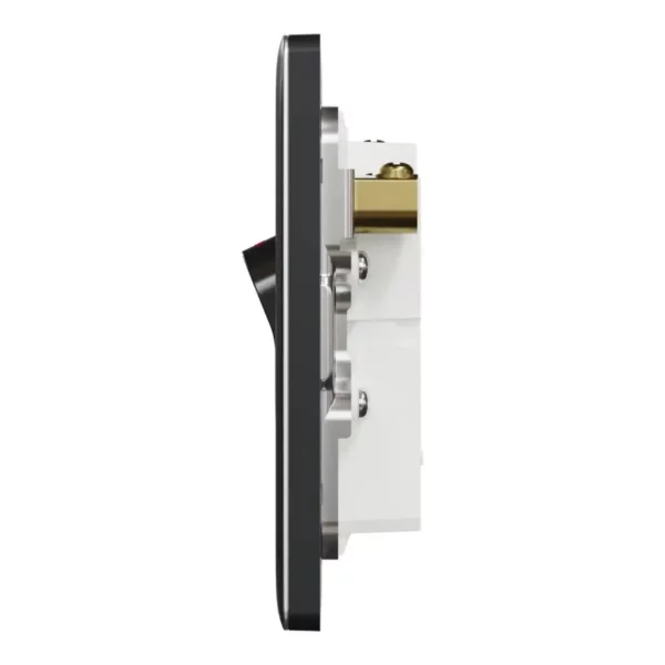 Schneider Fuse connection unit, Unica X, 13A, 250V, 1 gang, 2 pole, with flex outlet, Dark Grey ,NUX31DFSG_DG - Image 4