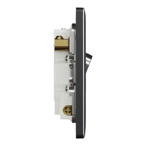 Schneider Fuse connection unit, Unica X, 13A, 250V, 1 gang, 2 pole, with flex outlet, Dark Grey ,NUX31DFSG_DG - Image 5